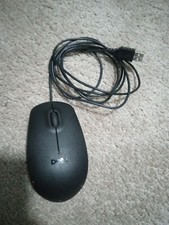 Genuine Dell USB 2-Button Wired Optical Mouse N231 Tested Black