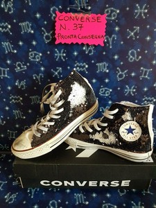 62..converse all star con paiatte bianche e nere e sporcat in offerta  numero 37 | eBay