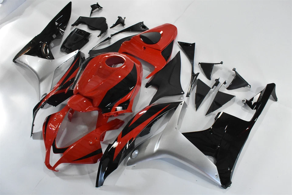 Kit de carenado de inyección rojo negro para carrocería ABS Honda CBR600RR 07 08 2007 2008 Foto 3 de 4