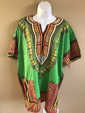 Dashiki Shirt Mens Poncho Tribal African Womens Ethnic Top Blouse plus size XL G