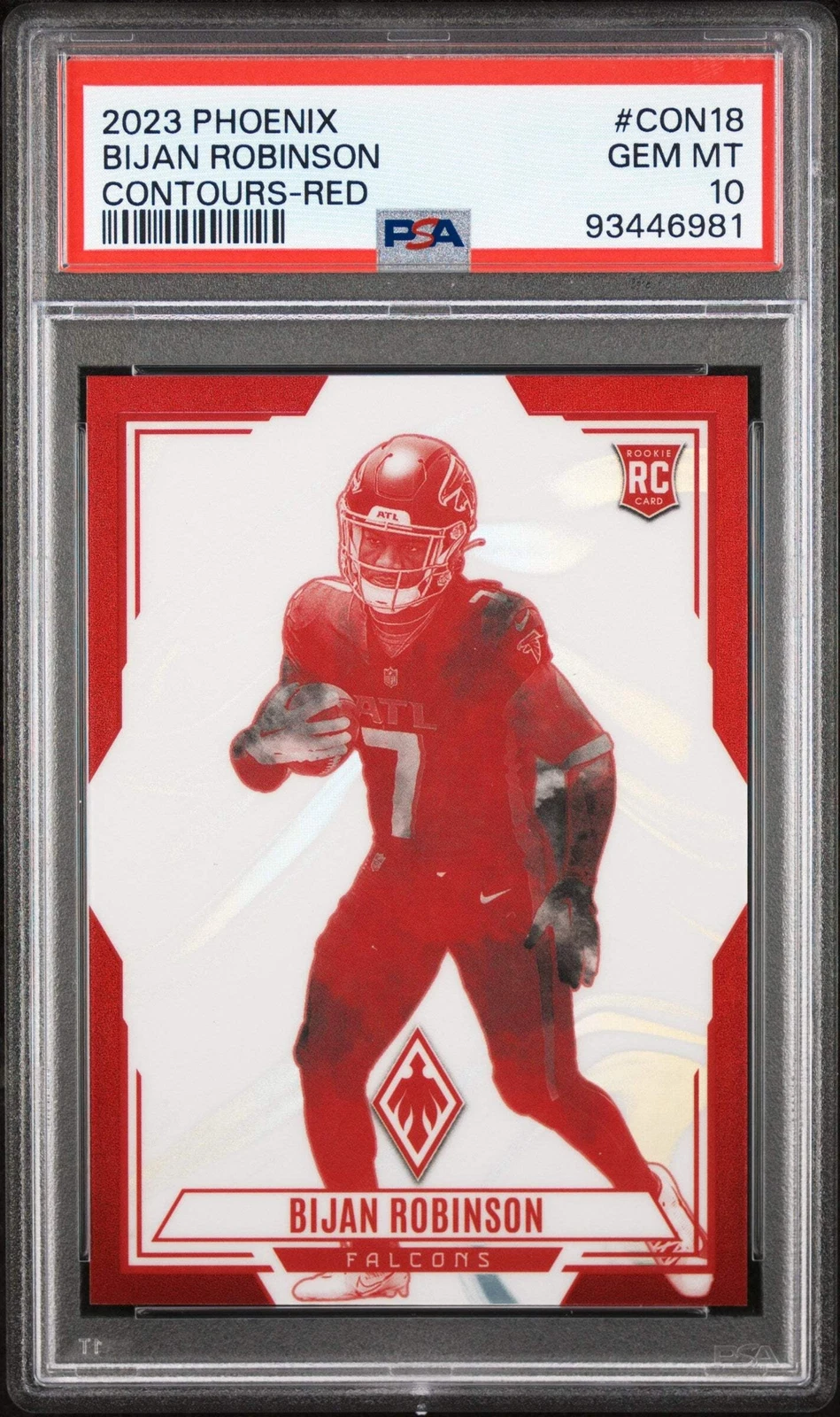 Bijan Robinson Panini Phoenix Contours #CON18 Red