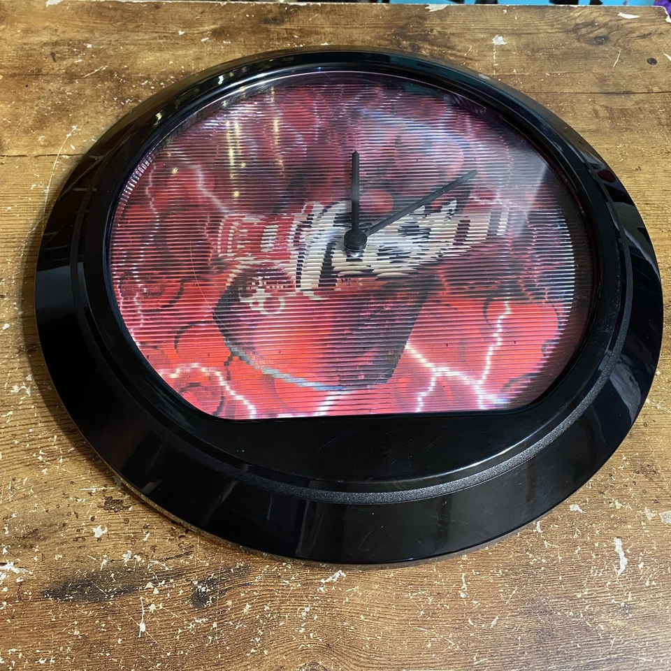 Vintage Y2K DR PEPPER RED FUSION WALL CLOCK Rare Collectible Lenticular READ DES - Image 3 of 4