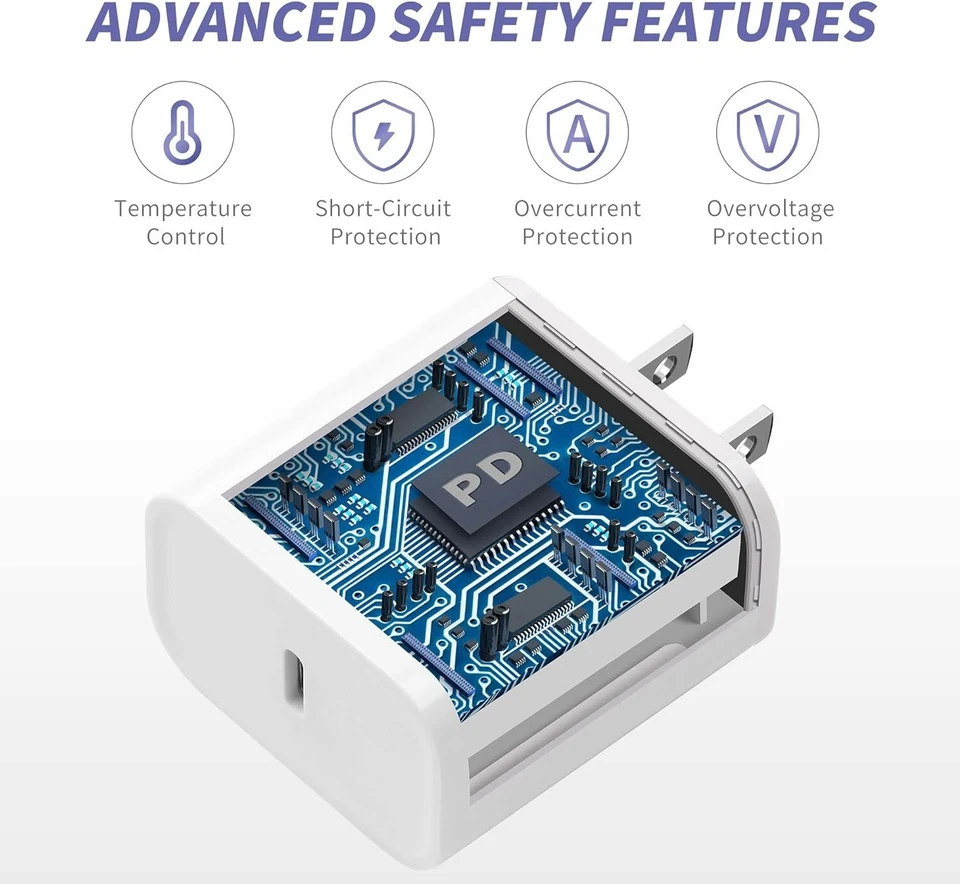 2Pack 20W Type C Fast Charger I.Phone Charger Fast Charging [Mfi Certified] - Image 3 of 4
