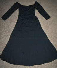 NWOT Reformation Ballari Midi Dress Off Shoulder Long Sleeve Black Size 4 $248