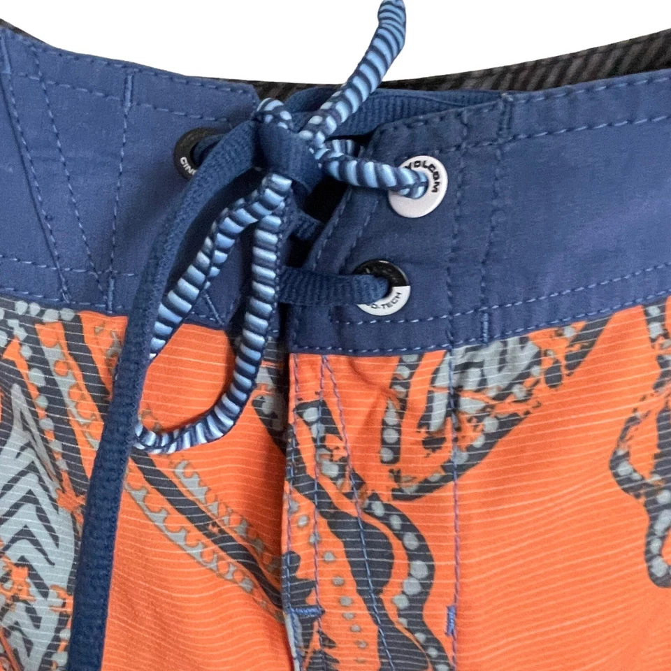Pantalones cortos Volcom Mod-Tech para hombre talla 38 azul naranja Foto 3 de 4