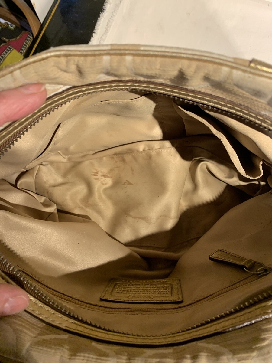 COACH Penelope Shantung Signature Bag Beige/Ivory J0869 COACH Penelope Shantung Signature Bag Beige/Ivory J0869