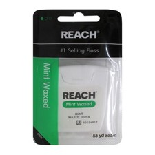 REACH Mint Waxed Dental Floss   55 Yards of Fresh, Effective Cleaning 1 Pack 