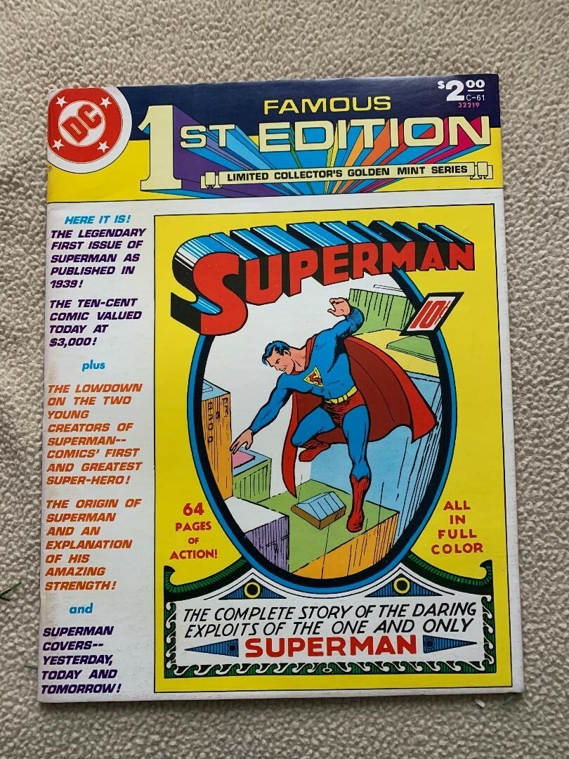 Superman Famous 1st Editions Oversized DC Comic Book rare C-61