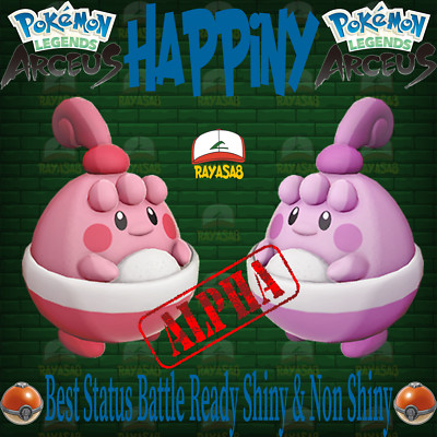 Happiny Shiny Alpha 6iv and Non Shiny Best Stats Pokemon Legends Arceus