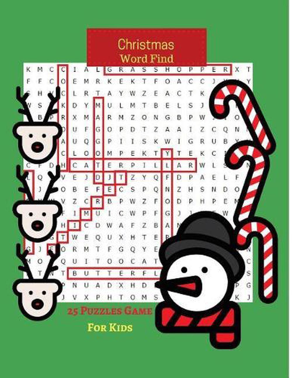 Christmas Word Find 25 Puzzles Game For Kids: Holiday Word Search Puzzles(Puzzle