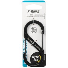 Nite Ize S-Biner Dual Carabiner Black Stainless Size 4 capacity 34kg