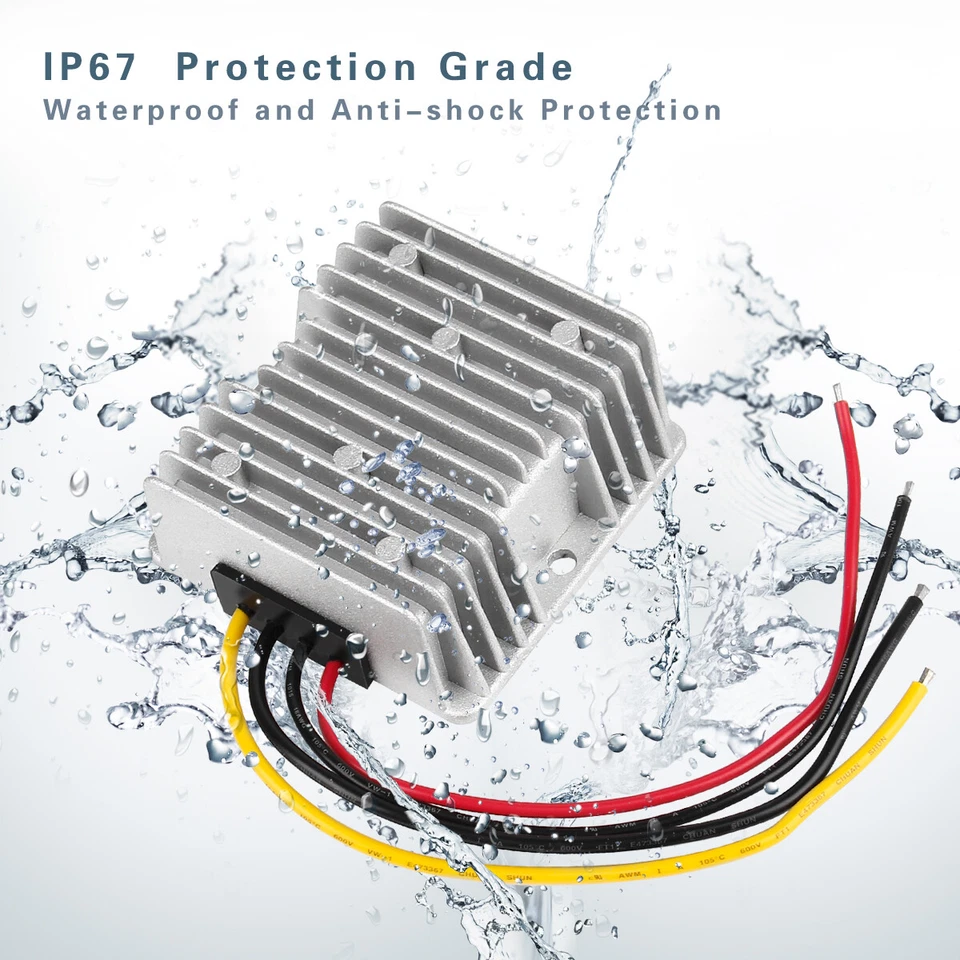 DC 8V-40V a DC 13.8V 10A Buck Boost Convertidor 138W Regulador de Voltaje Impermeable Foto 4 de 4