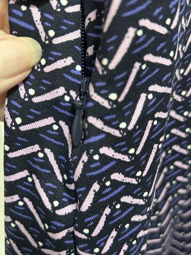 Title Nine Wrappers Delight Pallay Navy Print 3/4 Slv Dress Zip Pockets S-NWOT - Picture 5 of 10