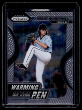 2020 Panini Prizm Warming in the Pen Brent Honeywell Tampa Bay Rays #WIP-7