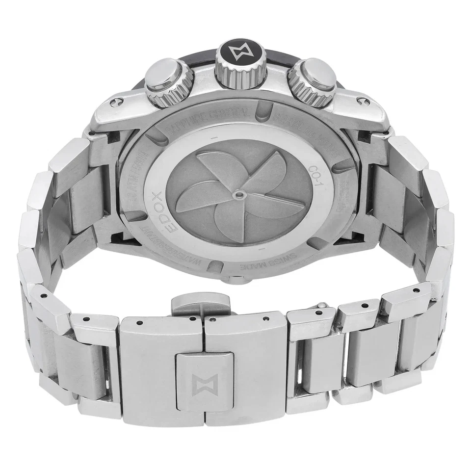 Reloj Edox Chronoffshore-1 cronógrafo acero esfera negra cuarzo para hombre 10221 3M NIN Foto 4 de 4