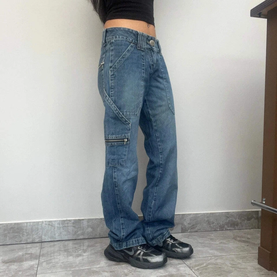 Unbranded Jeans - 28W UK 8 Blue Cotton Blend - Image 2 of 4