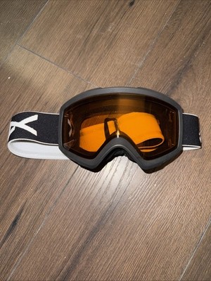 Anon Unisex Helix 2.0 Snow Goggles Black Frame with Amber Lens With Bag