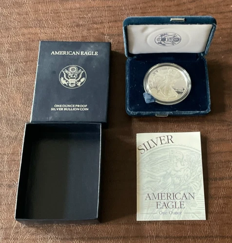 1998-P 1 oz .999 Fine Silver Proof American Silver Eagle with Box and COA