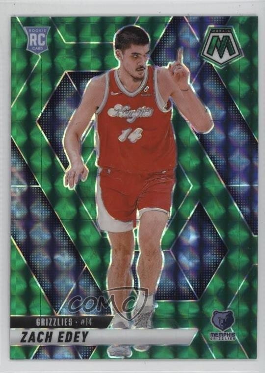 2024-25 Panini Mosaic Rookies Green Mosaic Prizm Zach Edey #248 11p9