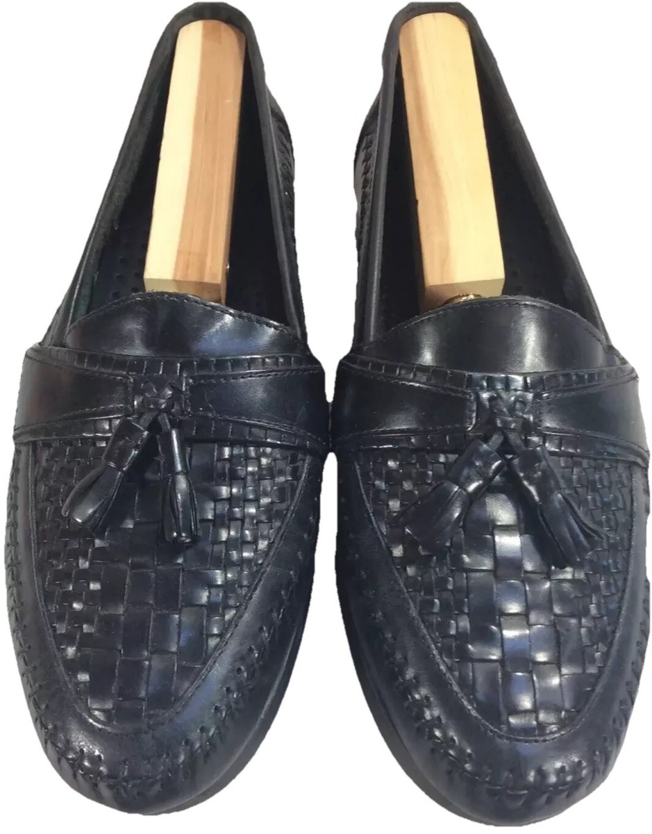 Giorgio Brutini Men\'s Black Leather Tassel Slip On Casual Loafer Shoes - EUC Men main image 3