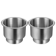 2 Pcs Car Water Bottle Holder Stainless Steel Cup Drink Automotive Holders