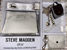 Steve Madden 3-Piece Logo Accessory Set: Whit...