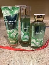 BATH AND BODY WORKS " CUCUMBER MELON / BODY CREAM FINE FRAG MIST BODY WASH