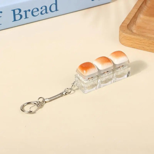 Hot Sale Creative Bread Keyboard Keychain Mechanical Keyboard Decompression Toy  - Picture 12 of 16