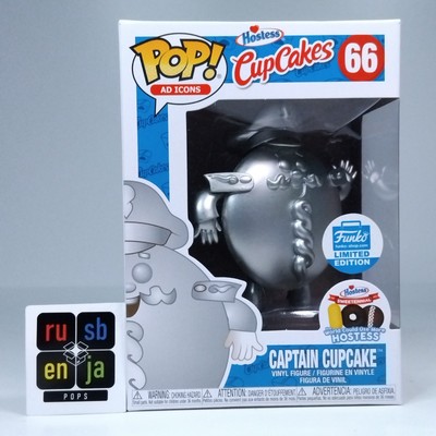 Funko Pop! Ad Icons Hostess Cupcakes Captain Cupcake Silber Metallic #66