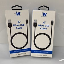 Just Wireless 4ft TPU Micro USB to USB-A Cable Black