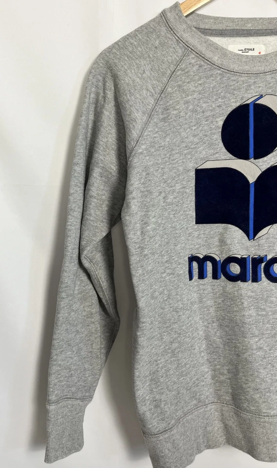 Isabel Marant Étoile – Sweat logo Marant gris chiné T36 - Photo 3/4