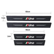 Fiat Uno door sill  4pcs car sticker scuff protector anti plate carbon