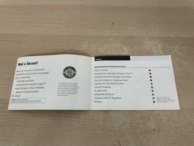 Authentic USA NEC TurboGrafx 16 System Game Console Instruction Manual