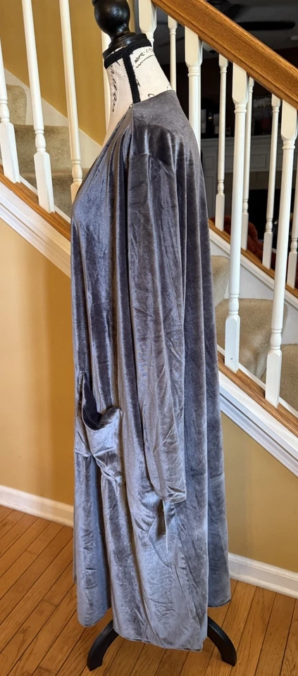Cárdigan para mujer LuLaRoe nuevo con etiquetas Sarah Duster XL gris carbón liso terciopelo NUEVO Foto 2 de 4