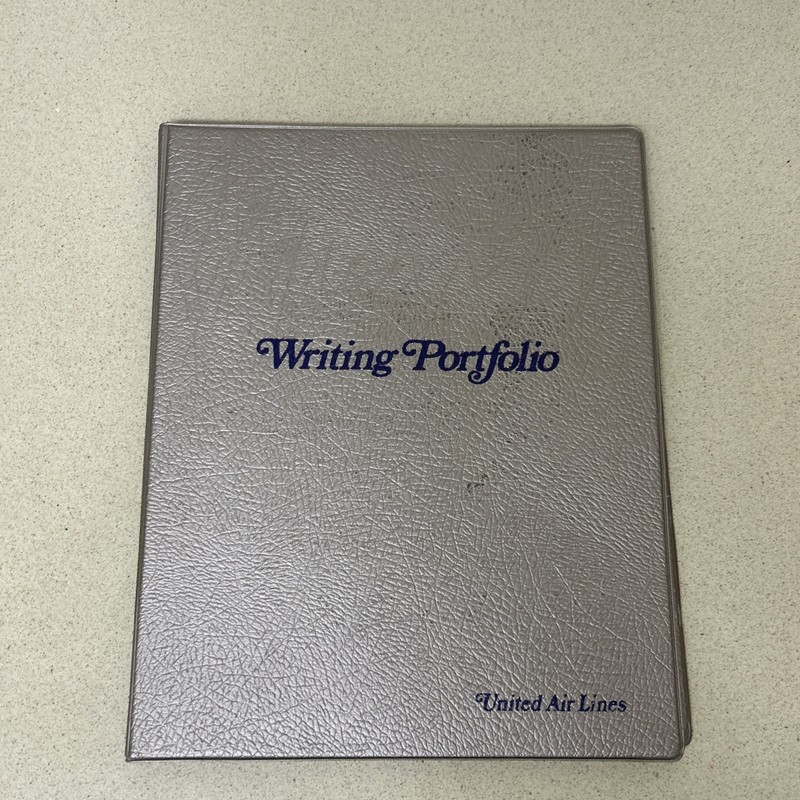 Vintage United Air Lines Writing Portfolio with United Air lines stationery