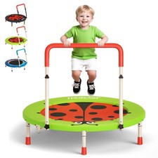 3FT Trampoline, 36  Foldable Mini Trampoline with Adjustable Handle for Ages ...