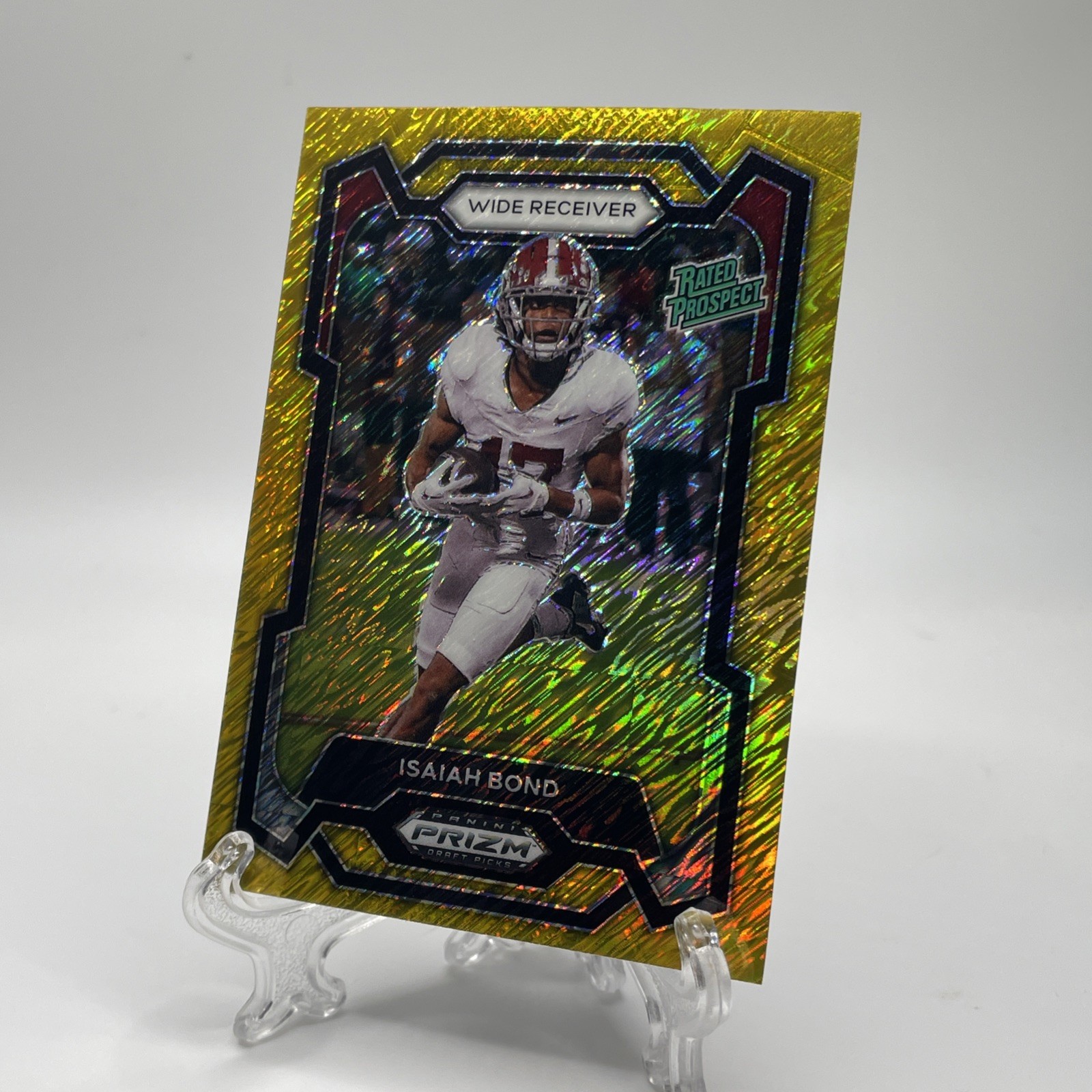 2024 Panini Prizm Draft Picks ISAIAH BOND FOTL Gold Shimmer RC Rookie /15
