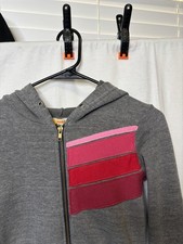 Aviator Nation Pink Grey Full Zip Hoodie Kids Size 12 Unisex