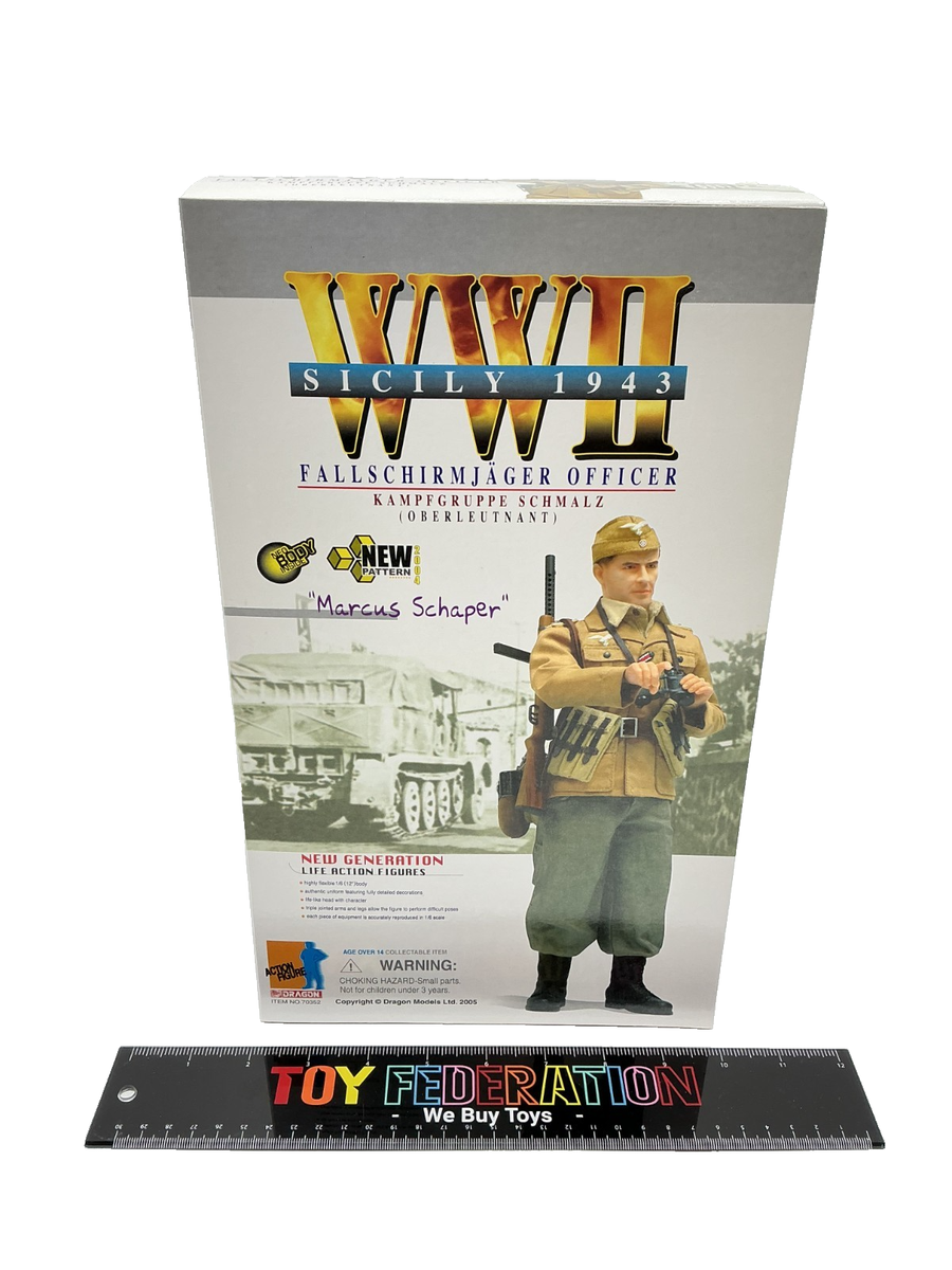 Dragon 1/6 WWII Fallschirmjager Officer MARCUS SCHAPER Sicily 1943