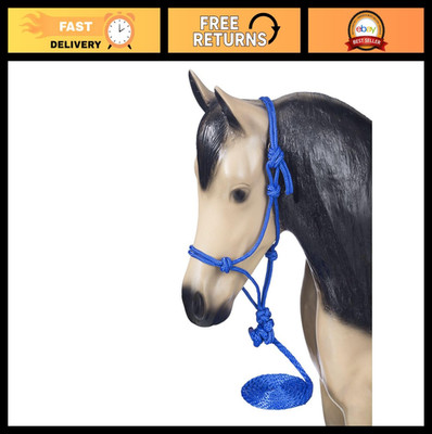 Miniature Poly Rope Halter with Lead - Durable, Adjustable, Lightweight Tack Gea
