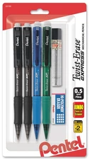 Pentel 730883 Twist-Erase Express Mechanical Pencils No. 2 Medium Lead