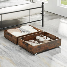 under Bed Storage with Wheels, 2-Pack under Bed Shoe Storage Organizer Drawer, C