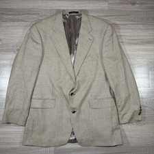 VTG Polo University Club Ralph Lauren Blazer 44T Brown Houndstooth Silk Wool
