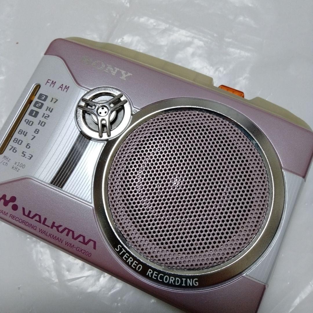 SONY WALKMAN カセット WM-GX200 完動品 Sony Walkman WM-GX200 radio cassette player Pink retro cassette