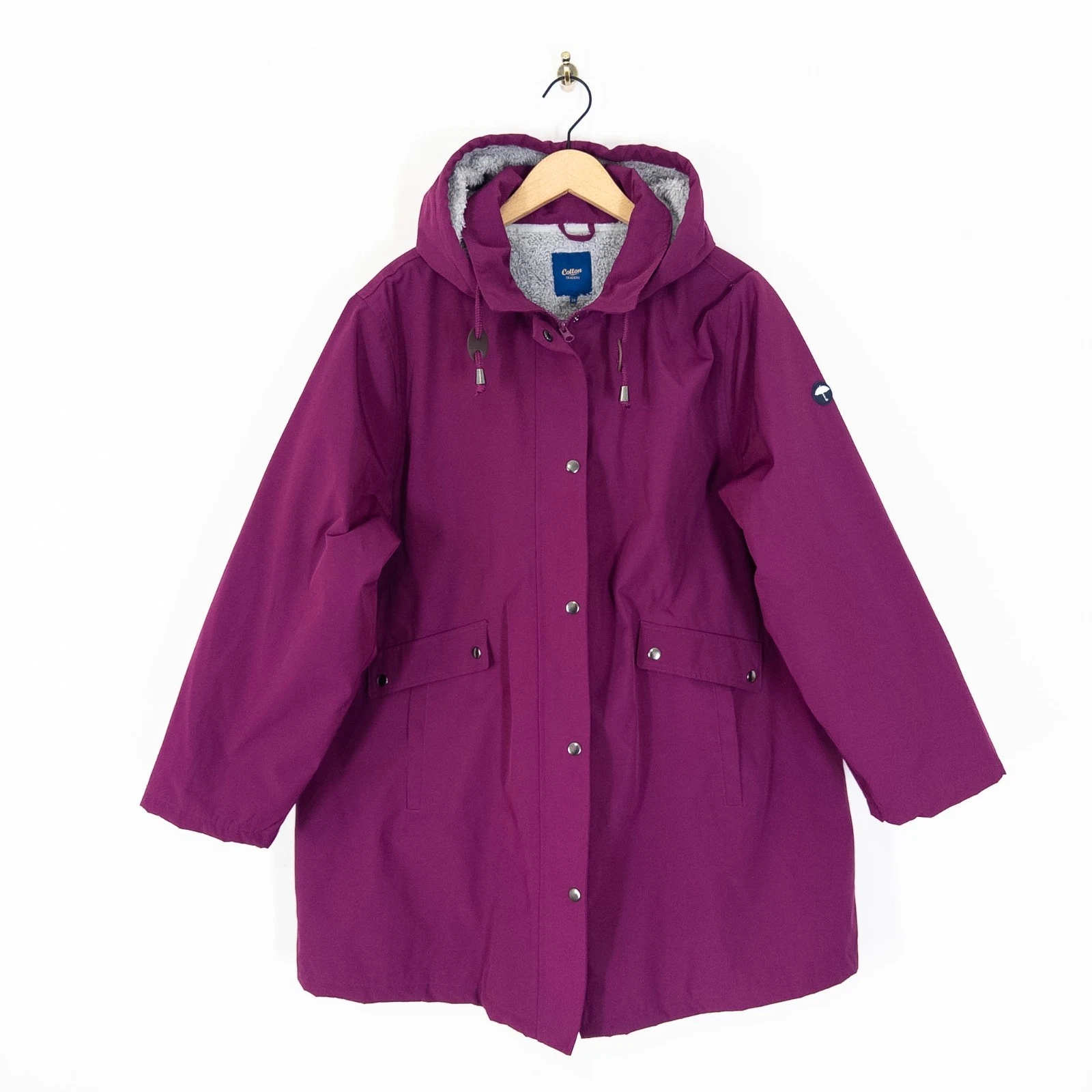 Cotton Traders All Weather Fleece Lined Waterproof Coat Size 24 Plum Wine Purple
Opens in a new wind