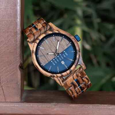 Holzuhr Holz Herren Armbanduhr Luxusuhr Männeruhr Geschenk - Main Image