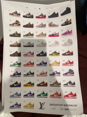 Louis Vuitton Virgil Abloh x Nike Air Force 1 Brooklyn Exhibit Brochure