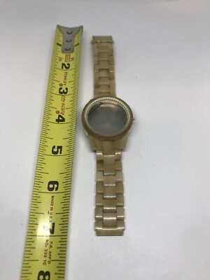 Michael Kors Watch Bracelet Links Case Use Parts No Pins Band 18mm Tan Good T459
