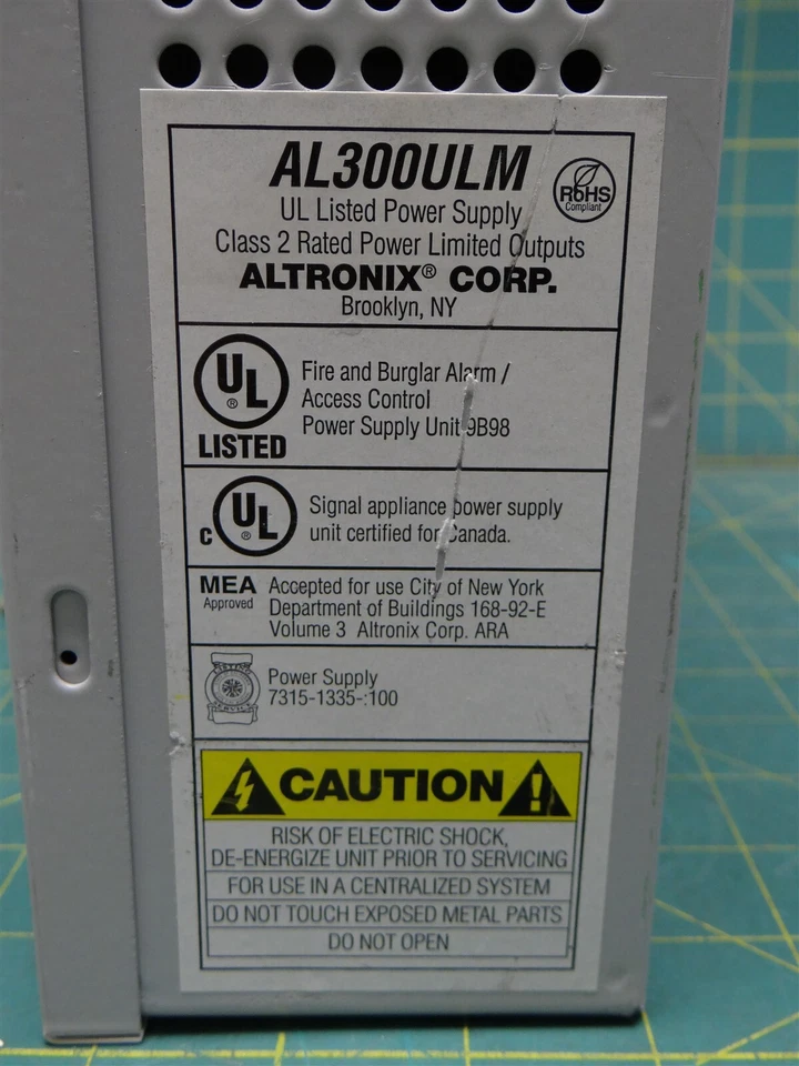 Altronix AL300ULM Multi-Output Power Supply/Charger, 5 Outputs, 12/24VDC@2.5A - Image 2 of 4