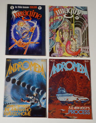 4 issues science fiction comics Andromeda Imagine A.E. Van Vogt James Tiptree